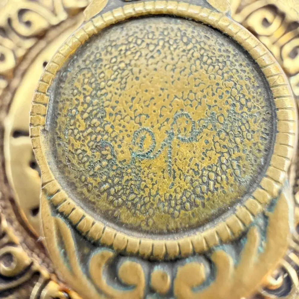 Signed Cappy Vtg Sunflower Butterfly Concho Clip Brass Silver Western Cowboy